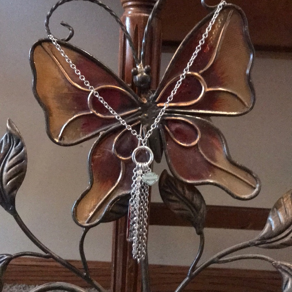 Harley Davidson silver necklace